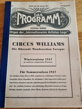 Circus Zirkus Circo Das Programm Artistisches Fachblatt 1947