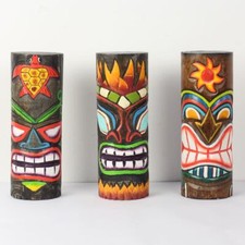 3er Set Tiki Maori Figuren
