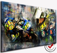 Bild Valentino Rossi Bilder auf Leinwand Motorrad MOTO GP Renn Wagen Motor Wand