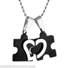 Partnerkette edelstahl puzzle - partnerkette,