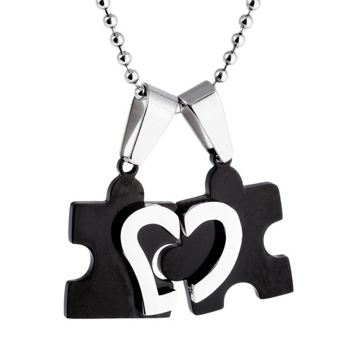 Partnerkette edelstahl puzzle - partnerkette,