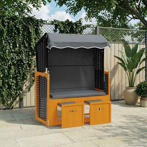 Strandkorb mit dach - strandkorb,