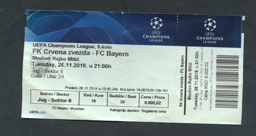 2019 roter stern belgrad - --,