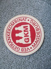 DDR Bierdeckel  "  Getränkekombinat  Magdeburg   "