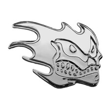 3D Chrom Aufkleber Flammen