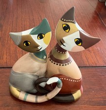 Katzenfigur Mira e Mio Rosina