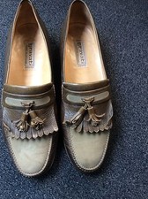 Gravati olivfarben, Slipper, Leder, Herrenschuh, Größe 8