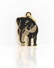 Kettenanhänger Elefant Gelbgold 333 – 8kt Teils satiniert, L: 1,8cm (2,2cm)