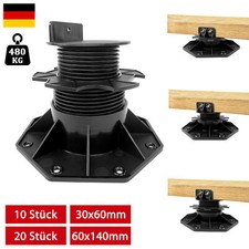Stelzlager Terrassenlager Stellfüße 30-140mm Terrasse Stellfuß Möbelfuß Holz WPC