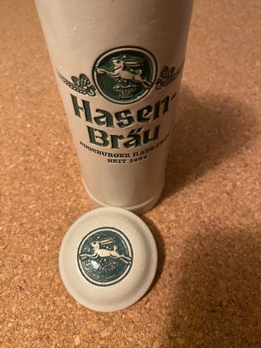 Bierkrug steingut mit - bierkrug, deckel