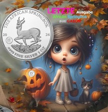 LETZTE  Ausgabe  2024 – African Springbok aus GABUN – 1 Unze Feinsilber