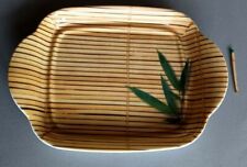 Vintage Vanda Melamin Butterplatte Teller Schale kleines Tablett Bambus Motiv