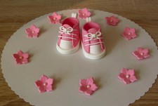 Babyschuhe fondant taufe - babyschuhe,