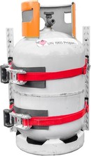 LASIPROFI Gasflaschenhalter 0,5 m Airlineschienen + 2 Zurrgurte für Wand/Boden