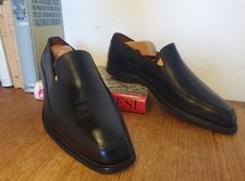 JOHN LOBB 'THE BERKSHIRE' Herrenschuhe Schwarze Slipper UK 7EE