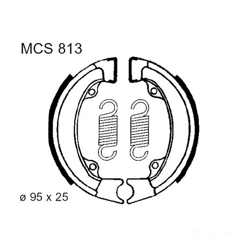 Bremsbacken hinten trw mcs813 - trw,