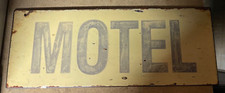 MOTEL - Metallschild im Vintagestyle mit 2 kleinen Hängern