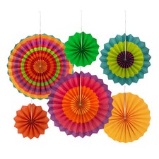 Papier Fächer 6 Stk Deko