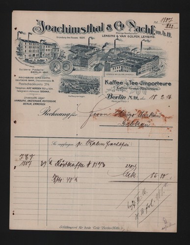 Berlin rechnung 1916 - rechnung,