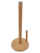 BAMBOO Küchenrollenhalter Holz Metall Braun Modern 35cm Minimalistisch