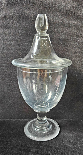 Antike glas deckeldose - antike,
