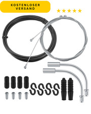 Bremszug Set Fahrrad V-Brake Krümmer Innenzug Kabelkappen MTB Rennrad Komplett