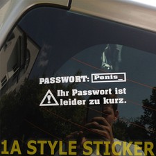 Passwort PENIS Aufkleber KURZ