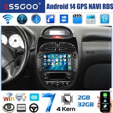 Für PEUGEOT 206 206CC 206SW 2000-2008 7" Android14 Autoradio GPS NAVI RDS 2+32GB