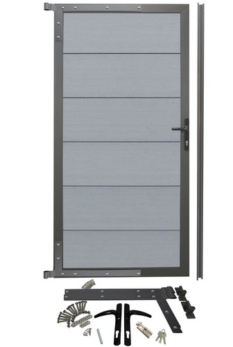 Wpc tür gartentür zauntor - xl,