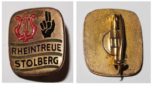 Emaillierte brosche rheintreue - brosche,