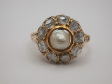 uralter antiker Diamant Ring Gold 750