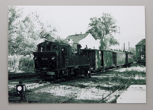 Postkarte dampflok 99 592 - dampflok,