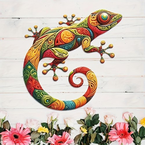 Gecko metall wandkunst dekor - metall,