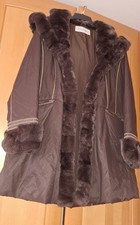 Damen Mantel mit Fell Größe