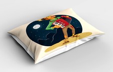 Kopfkissenbezug Chic Kissenhülle für Haus Musik Fröhlich Akkordeon-Spieler