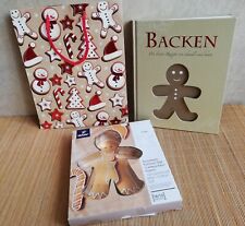 Ausstechform Lebkuchenmann Form Backbuch Geschirrtuch Papiertasche Konvolut