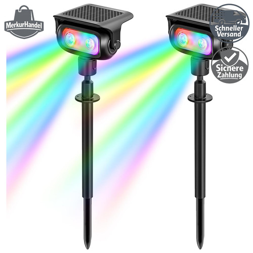 Rgb led solar gartenstrahler - gartenstrahler, 2