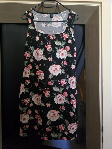 Damen sommerkleid schwarz bunt - damen-sommerkleid, schwarz/bunt