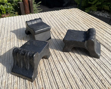 Bonsai 3 Untersetzer Ocker Füsse für Schalen und Töpfe Steingut Glasiert