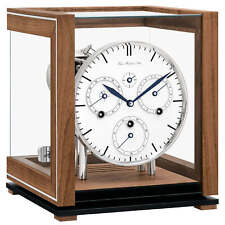 Hermle -Tischuhr Ewiger Kalender Nussbaum Weiß Mechanisch Westminster 30cm-  ...