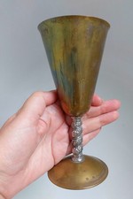 Kelch Vintage Becher Retro Metall ?Silber ? Zinn? Deko Dekoration Küche