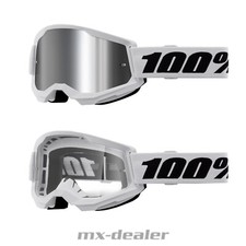 100 % Crossbrille Strata2 White Weiß Gruppe Motocross Enduro Downhill MTB BMX DH