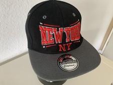 Baseballcap, Kappe: NEW YORK NY (Original Snapback, schwarz-grau-rot) WIE NEU