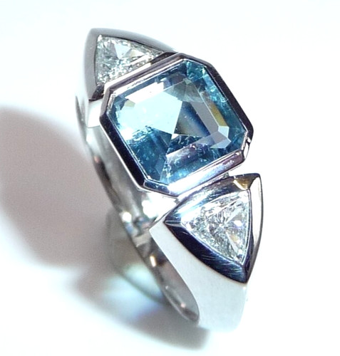 Ring 750 weißgold - ring, 1.20ct