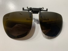Vintage Sonnenschutz klappbar für Brillen, braun, Clip-On, 