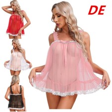 DE Damen Dessous Spitze Hemd