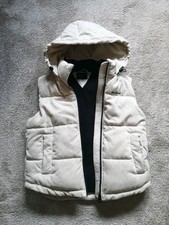 Jacke Ärmellos Cord Beige Gr
