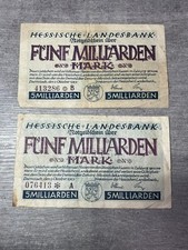 2 x Notgeld Schein 5