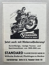 STANDARD Motorrad  Fahrzeugfabrik Wilhelm Gutbrod Reklame Werbung 1938