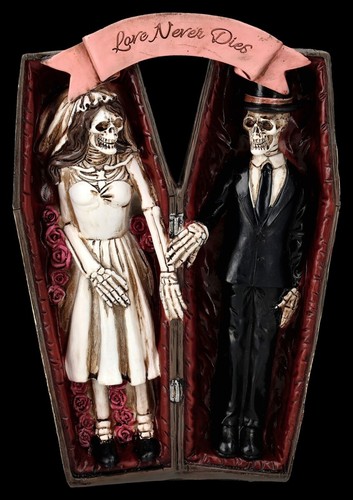 Skelettfigur brautpaar sarg - brautpaar, im